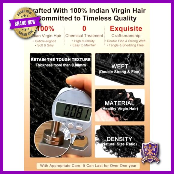 Deep Wave Human Hair Bundles 100% Indian Virgin Hair 16 28 20 Inches main image 6